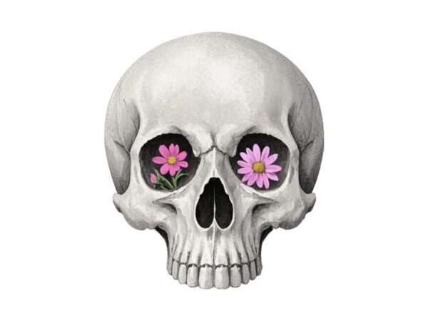 Trendy retro skull floral graphics t-shirt design jpeg & png design Trendy retro skull floral graphics t-shirt design jpeg & png design