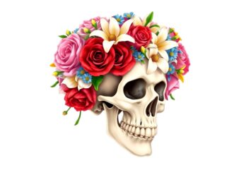 Vintage Punk Skull Lover t-shirt design – download instantly Retro Vintage Illustration