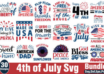 4th of July T-shirt Bundle 4th of July SVG Bundle