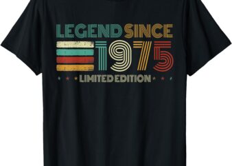 50 Years Old Legend Since 1975 50th Birthday T-Shirt