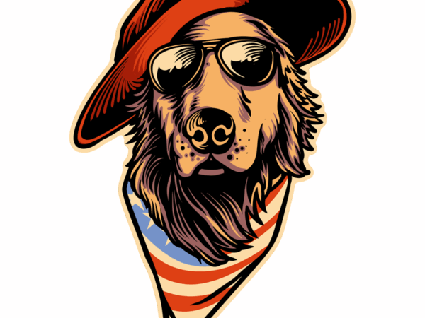 American dog t shirt vector