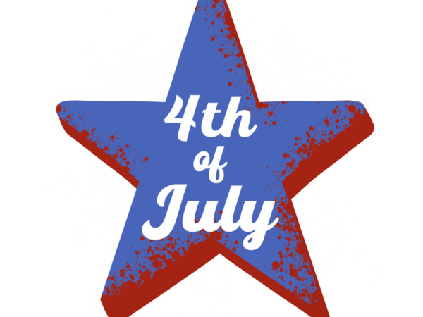 Star 4th of july t shirt template vector