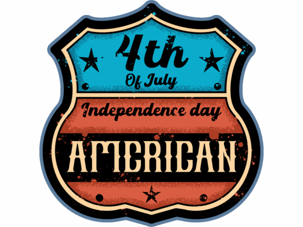 Badge 4th of july t shirt template