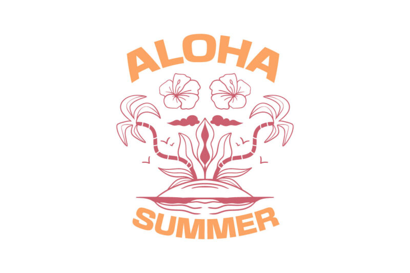 Retro Summer Paradise Beach Bundle T-shirt Designs Bundle