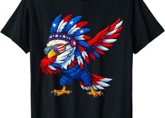 American Flag Bald Eagle USA Patriotic 4th of July men women T-Shirt