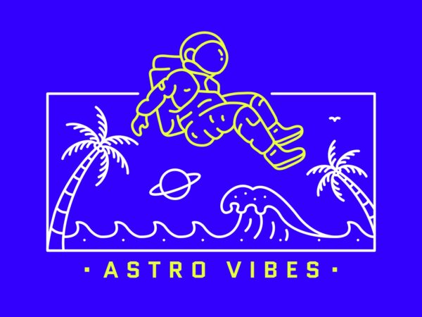 Astro vibes 3 t shirt vector
