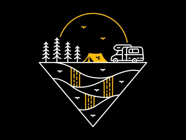 Camp journey begins t shirt vector file
