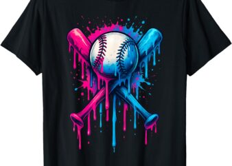 Baseball Drip For Boys Ice Cream Drip Toddler Boys Baseball T-Shirt