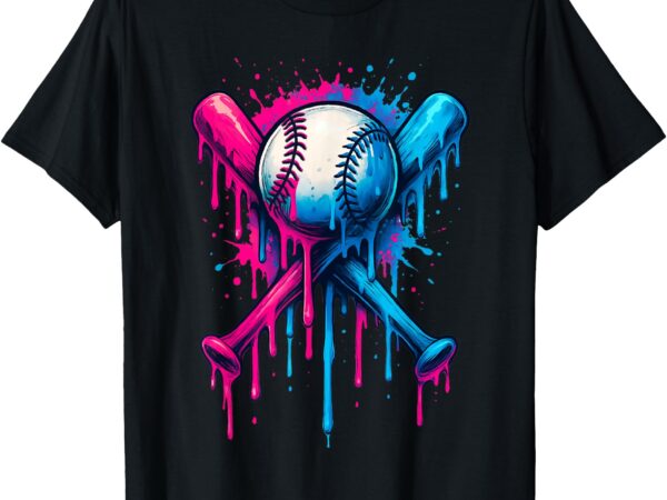 Baseball drip for boys ice cream drip toddler boys baseball t-shirt
