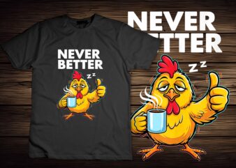 Coffee lover tired chick owner never better thumb up chicken tank top design