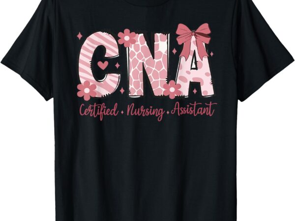 Cna week nursing stethoscope coquette bow cna week nursing t-shirt