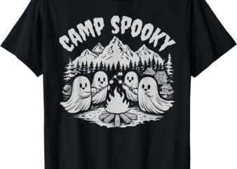 Camp Spooky Summerween Summer Halloween Cute Ghost T-Shirt