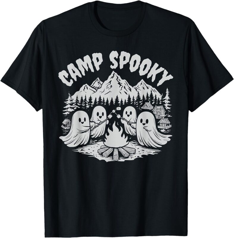 Camp Spooky Summerween Summer Halloween Cute Ghost T-Shirt