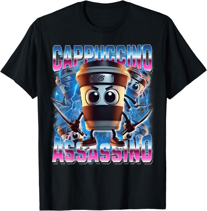 Cappuccino-Assassino Italian-Brainrot Funny Gen Z Men Women T-Shirt