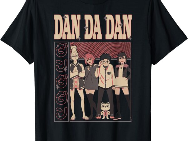 Cast of characters with kanji anime t-shirt