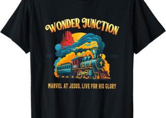 Christian Camp VBS 2025 Wonder His Glory Junction Train T-Shirt