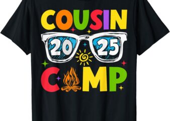 Cousin Camp 2025 Family Vacation Summer Camping T-Shirt