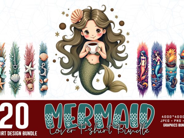 Colourful vintage mermaid t-shirt design download instantly retro vintage t-shirt