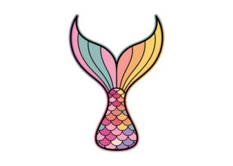 Popular Abstract Mermaid t-shirt design – download instantly T-Shirt Design