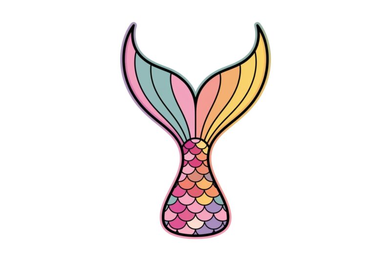 Popular Abstract Mermaid t-shirt design – download instantly T-Shirt Design