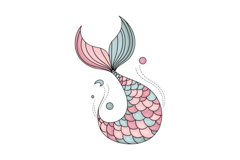 Vintage Mermaid Lover t-shirt design – download instantly Retro Vintage Illustration