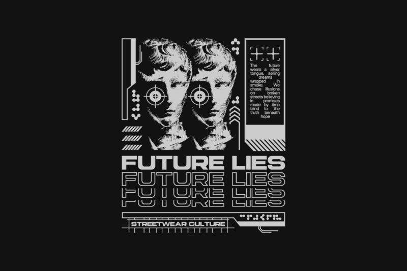 Urban Streetwear Brutalism T-shirt Designs Bundle