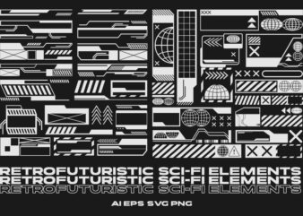 RETRO FUTURISTIC SCI-FI ELEMENT BUNDLE