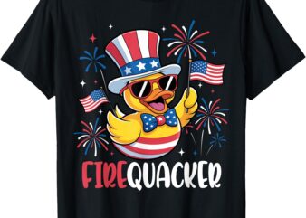 Funny 4th of July Duck Firequacker Patriotic Fourth of July T-Shirt