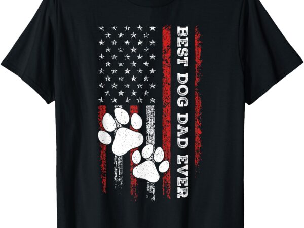 Funny dad fathers day best dog dad ever dog dad mens t-shirt