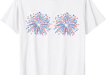 Funny I’m Just Here For The Fireworks 4th Of July Couple T-Shirt