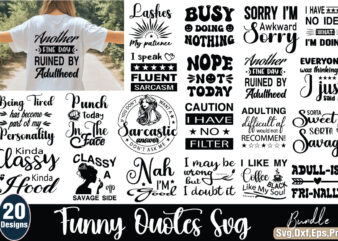 Funny quotes t-shirt bundle funny quotes svg bundle