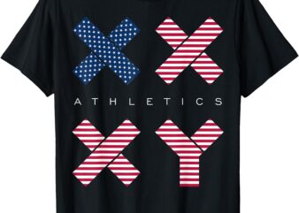 Gender Genetic American Flag XX XY Athletics T-Shirt