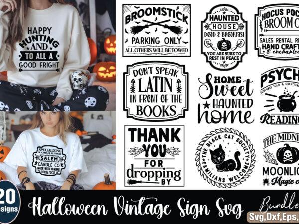 Halloween vintage sign t-shirt bundle halloween vintage sign svg bundle Halloween vintage sign t-shirt bundle halloween vintage sign svg bundle