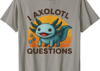 Kids Funny I Axolotl Questions Graphic axolotl shirt boys T-Shirt