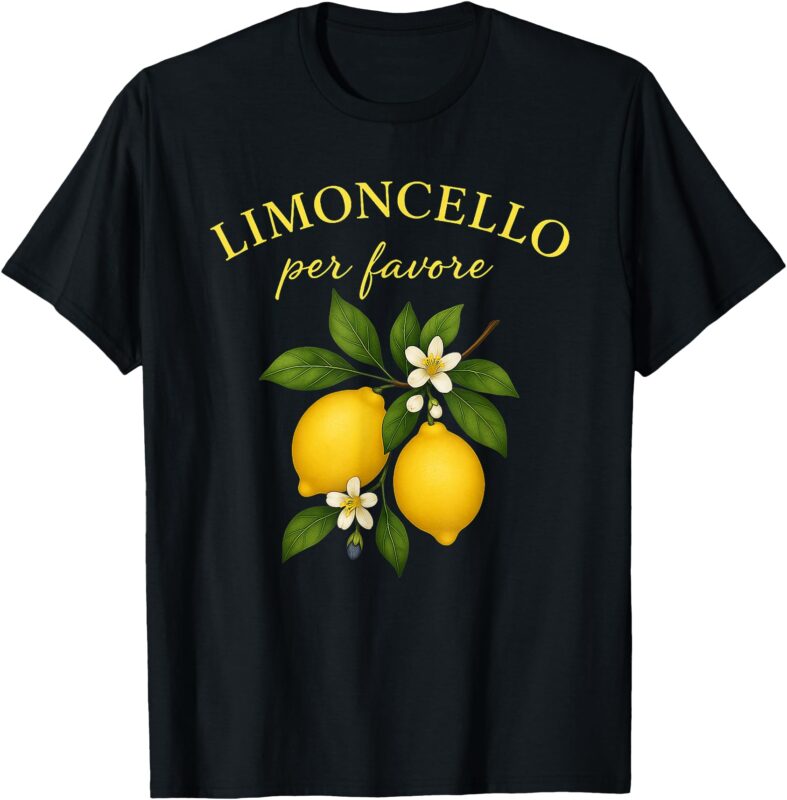 Limoncello Per Favore Italian Shirts for Women Funny Lemon T-Shirt
