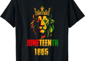 Lion Juneteenth Cool 1865 Freedom African June 19th T-Shirt