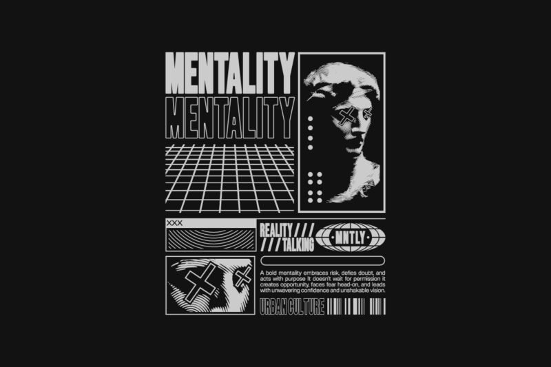 Urban Streetwear Brutalism T-shirt Designs Bundle