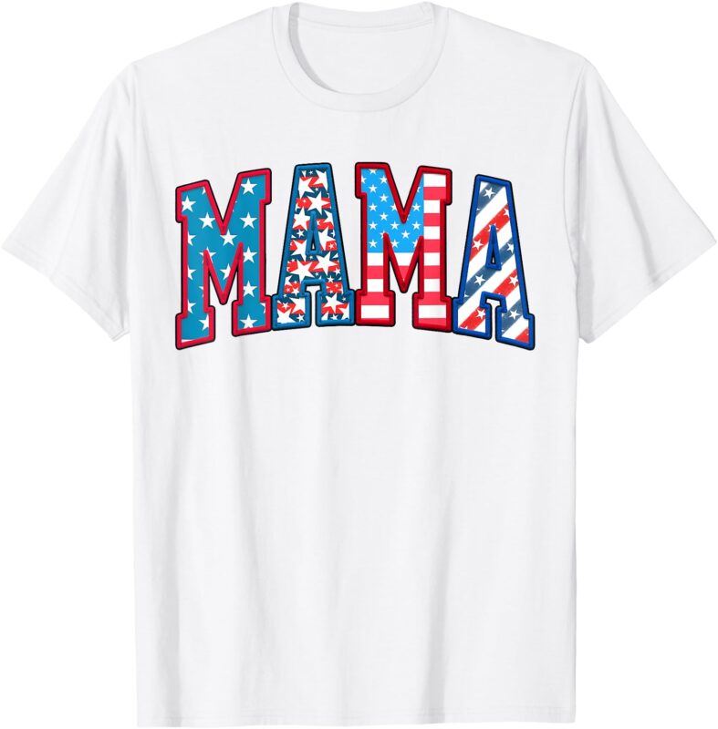 Mama Dada 4th of July American Family Matching Tees Mom Dad T-Shirt
