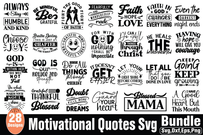 Motivational T-shirt bundle Motivational svg bundle