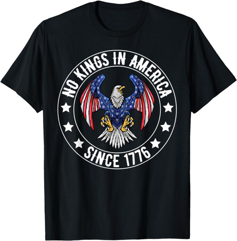 No Kings In America Since 1776 We The People USA FLAG T-Shirt