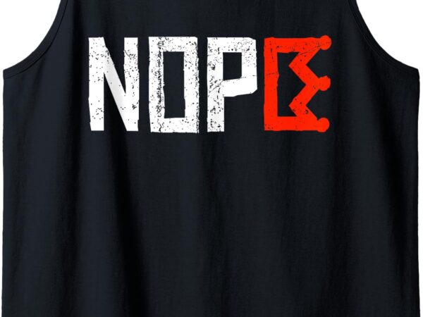 No kings nope protest sign horizontal tank top T shirt vector artwork