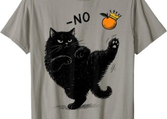No Kings in America Black Cat Funny Political Meme T-Shirt