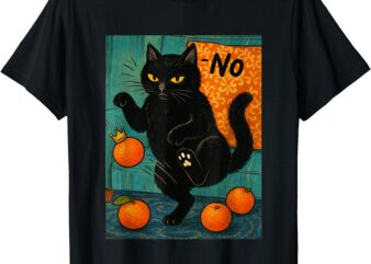 No Kings in America Black Cat Political Anti Trump Protest T-Shirt