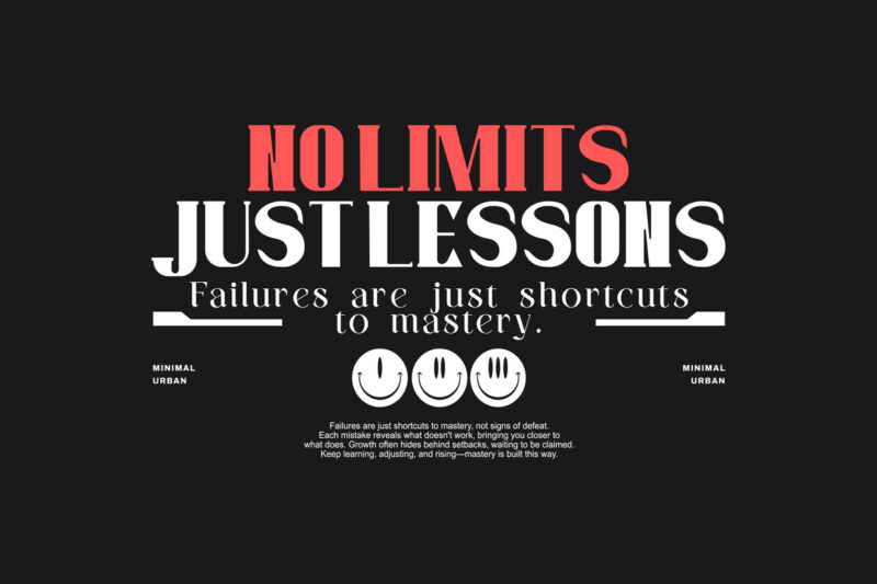 MINIMAL URBAN TYPOGRAPHY T-SHIRT DESIGNS BUNDLE