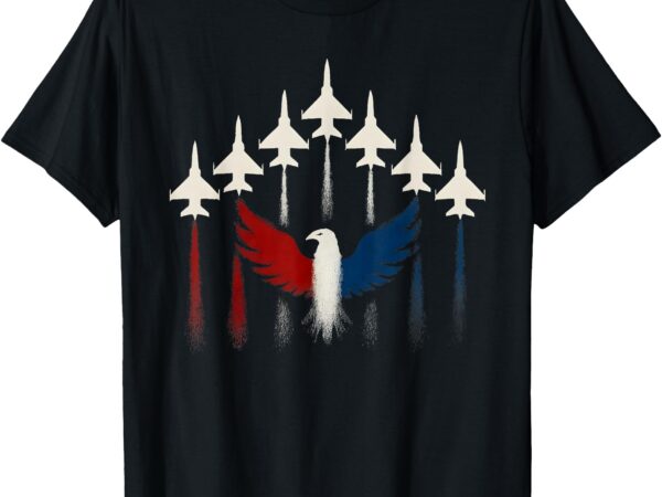 Patriotic usa flag fighter jets 4th of july eagle boys men t-shirt