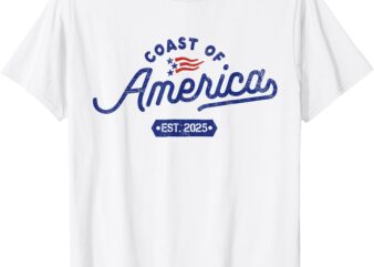 Retro Gulf Of USA America Est 2025 American Coast Of America T-Shirt