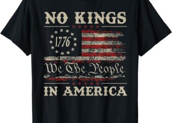 Retro June 14th No Kings In America 1776 USA Flag Men Women T-Shirt