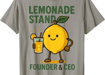 Retro Lemonade Stand Founder And CEO Gift For Men Women Kids T-Shirt