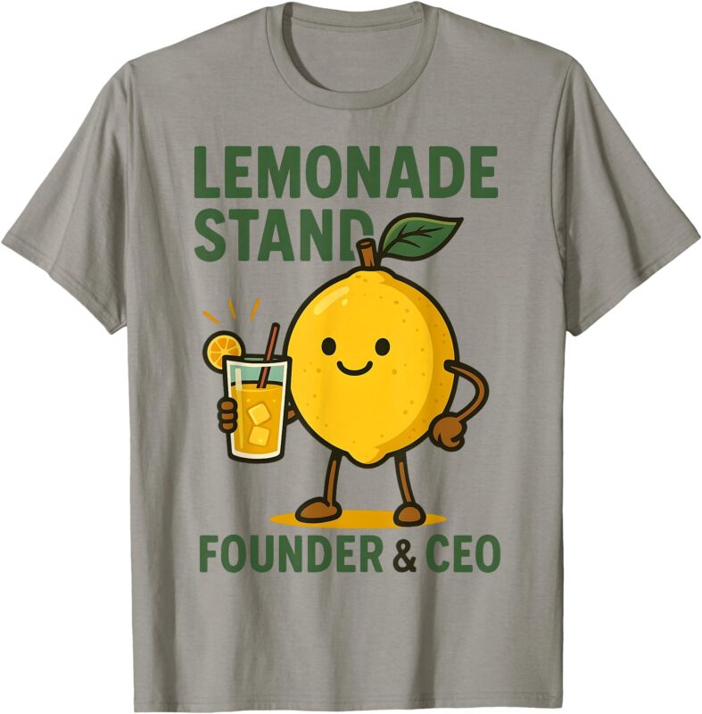 Retro Lemonade Stand Founder And CEO Gift For Men Women Kids T-Shirt