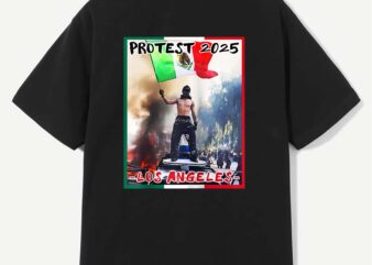 Protesta por la Inmigración de Los Ángeles – Verano de 2025 Raglan Baseball Tee design